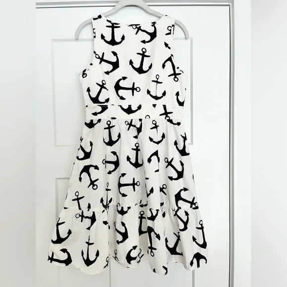 J. Crew Dizzy Anchor Print Dress - Picture 6 of 6
